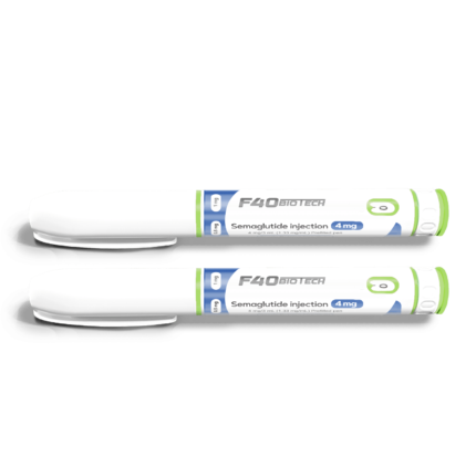 2 PACK - F40 Semaglutide (Generic Ozempic) pen 4mg - Adjustable dosage pen .25MG/.5MG/1MG injection. 3 SETTINGS