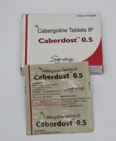Caberdost Cabergoline .5mg x 4 tablet pharma blister strip (prolactin control)