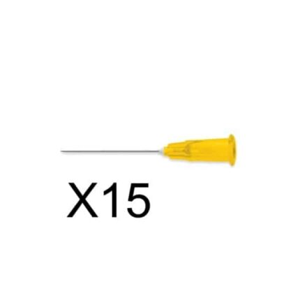 Easy touch sterile IM INJECT TIP: 25G x 1" - TIP ONLY [15 TIPS pack] INDIVIDUALLY WRAPPED (ORANGE)