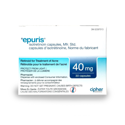 Epuris acne treatment 40mg x 30