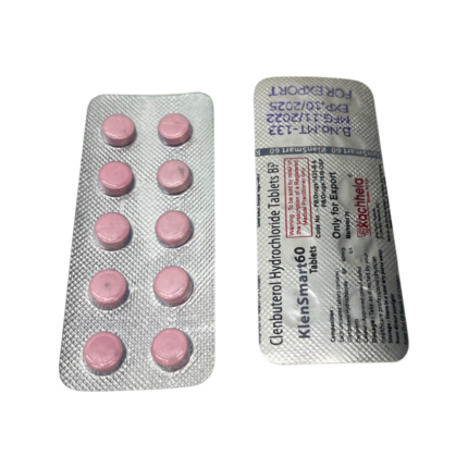 KlenSmart60 Clenbuterol 60mcg x 50 Tablets blister pack pharma (best rated clen A++) imported