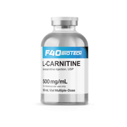 L-Carnitine (Levocarnitine) 500mg/mL - F-40 Biotech injectables Germany - 50 mL LARGE BOTTLE