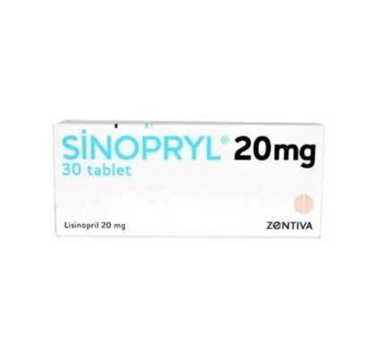 Sinopryl 20 mg Lisinopril x 30 tablet - Turkey Pharma - blood pressure